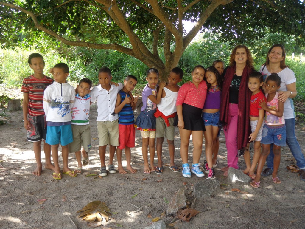 Crianças de comunidades indígenas do sul da Bahia também participaram da oficina sobre alimentação