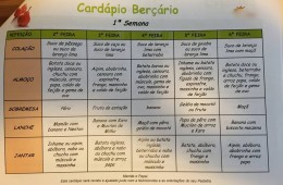 O que as crianças vão comer na creche hoje?